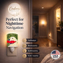 Golden Retriever Ceramic Night Light Compact, UL-Certified, Ideal for Bedroom, Bathroom, Nursery, Hallway, Kitchen, 6x4x3, Multicolor