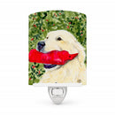 Golden Retriever Ceramic Night Light Compact, UL-Certified, Ideal for Bedroom, Bathroom, Nursery, Hallway, Kitchen, 6x4x3, Multicolor