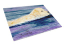 Golden Retriever Cutting Board Tempered Glass Kitchen Cutting Surface, Heat Resistant Chopping, Non-Slip Feet, Food Prep & Serving