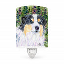 Australian Shepherd Ceramic Night Light Compact, UL-Certified, Ideal for Bedroom, Bathroom, Nursery, Hallway, Kitchen, 6x4x3, Multicolor
