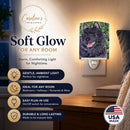 Schipperke Ceramic Night Light Compact, UL-Certified, Ideal for Bedroom, Bathroom, Nursery, Hallway, Kitchen, 6x4x3, Multicolor