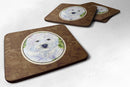 Westie Foam Coasters Set of 4 Cup Coasters for Indoor Outdoor, Tabletop Protection, Anti Slip, Mouse pad Material