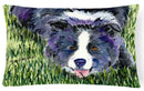 Border Collie Decorative   Canvas Fabric Pillow