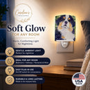 Bernese Mountain Dog Ceramic Night Light Compact, UL-Certified, Ideal for Bedroom, Bathroom, Nursery, Hallway, Kitchen, 6x4x3, Multicolor