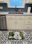 Old English Sheepdog Memory Foam Kitchen Mat Machine Washable Anti-Fatigue Cushion Comfort Bath or Kitchen Rug