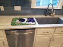 Border Collie Dish Drying Mat – Absorbent, Artistic Kitchen Essentials SS8843DDM