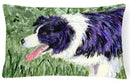 Border Collie Decorative   Canvas Fabric Pillow