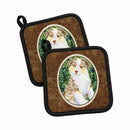 Australian Shepherd Pot Holder Set of 2 Heat Resistant Quilted Hot Pads 7.5 x 7.5 Inch, Insulated Kitchen Trivets for Cooking & Baking
