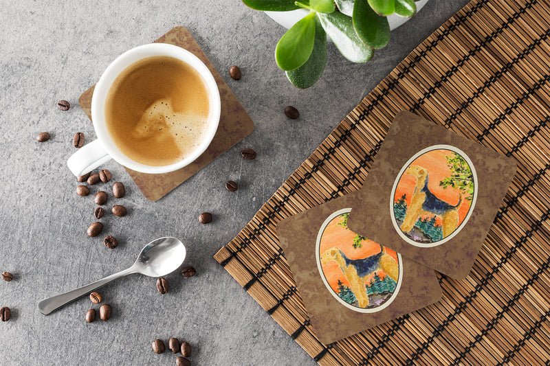 Airedale Coasters - Set of 4 Lightweight Foam, Absorbent Drink Coasters