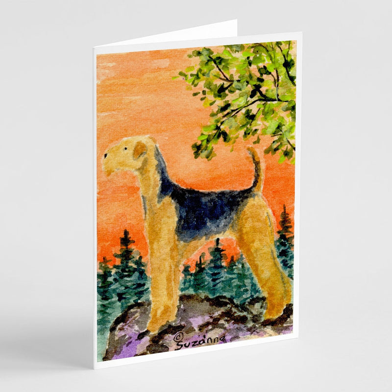 Airedale Greeting Cards and Envelopes Pack of 8