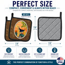 Airedale Pot Holder Set of 2 Heat Resistant Quilted Hot Pads 7.5 x 7.5 Inch, Insulated Kitchen Trivets for Cooking & Baking