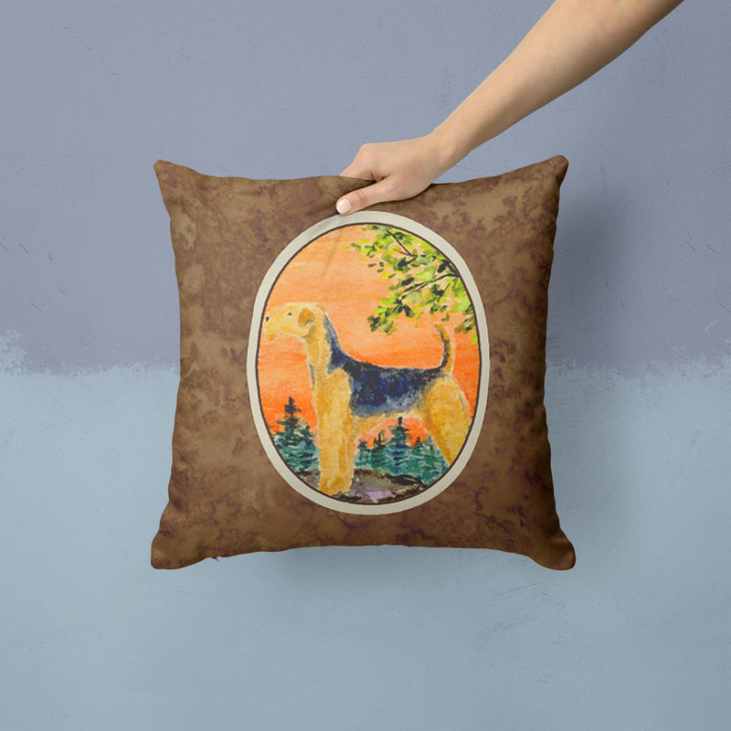 Airedale Throw Pillow - 14x14 Decorative Pillow – Art for Your Home & Patio