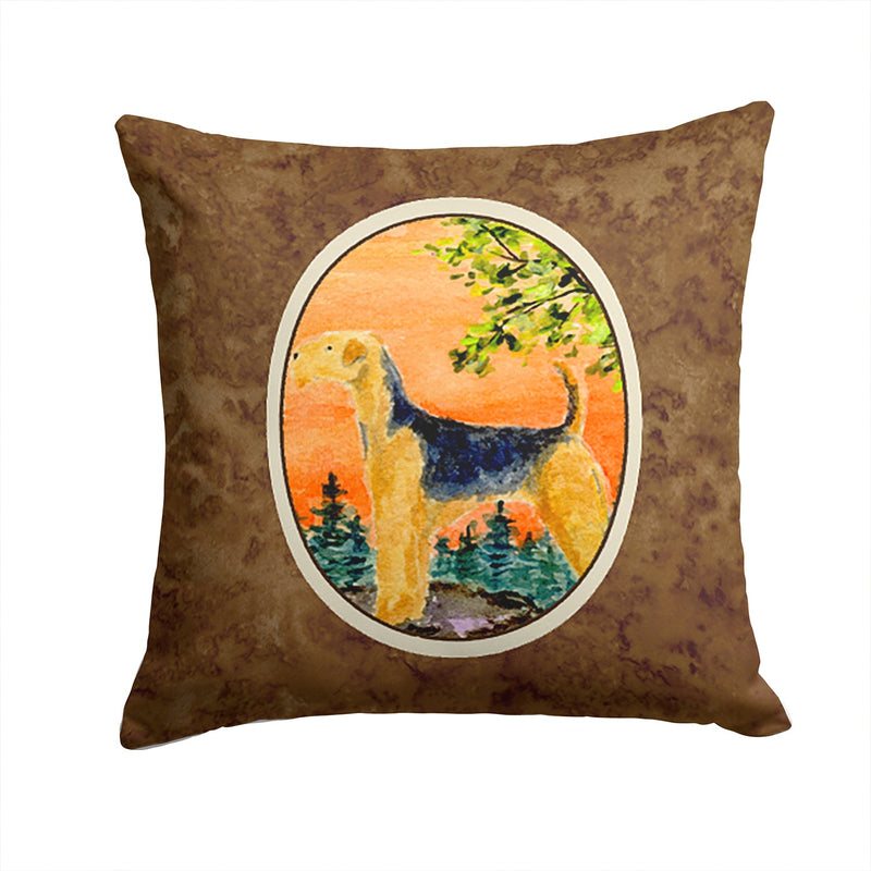 Airedale Throw Pillow - 14x14 Decorative Pillow – Art for Your Home & Patio