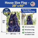 Bouvier des Flandres House Flag 28x40 Porch Sleeve Pole Decorative Outside Yard Banner Artwork Wall Hanging, Polyester