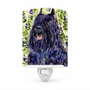 Bouvier des Flandres Ceramic Night Light Compact, UL-Certified, Ideal for Bedroom, Bathroom, Nursery, Hallway, Kitchen, 6x4x3, Multicolor