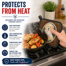Golden Retriever Pot Holder Set of 2 Heat Resistant Quilted Hot Pads 7.5 x 7.5 Inch, Insulated Kitchen Trivets for Cooking & Baking