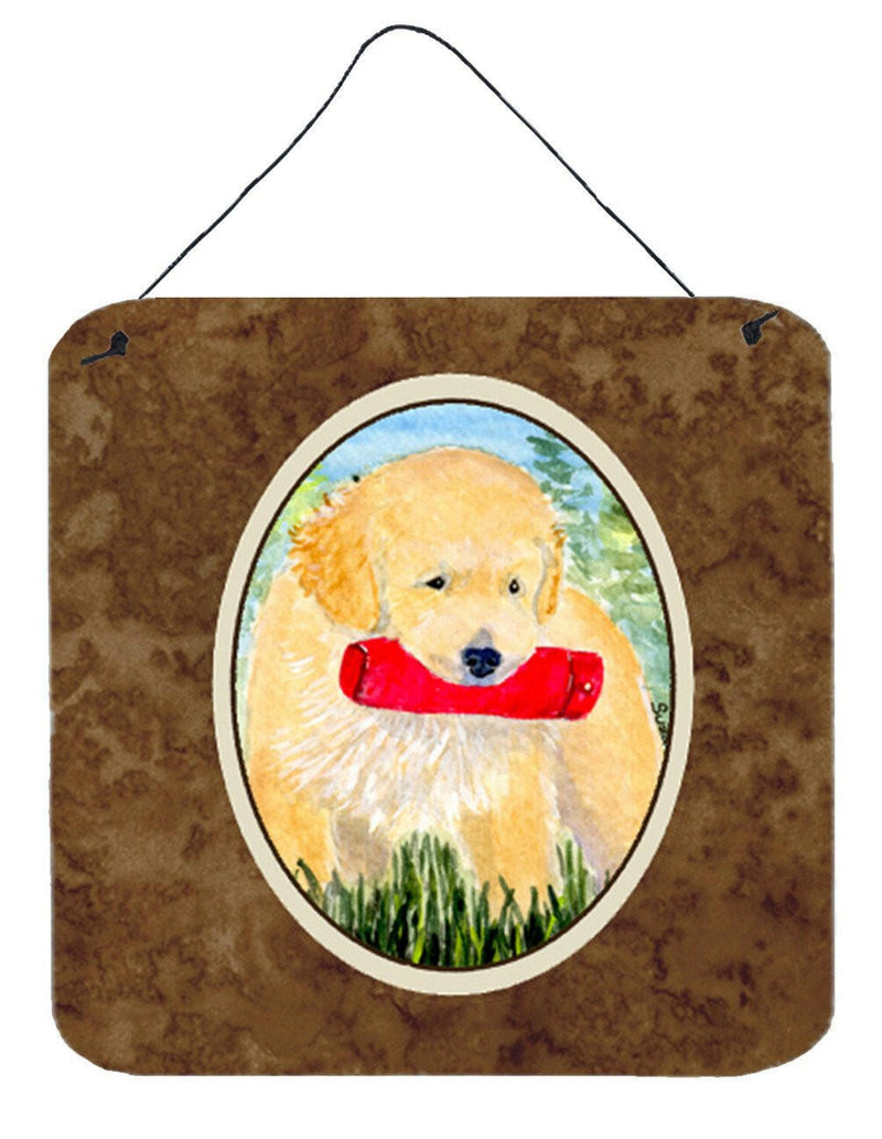 Golden Retriever Aluminium Metal Wall or Door Hanging Prints