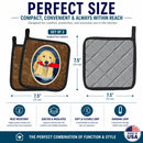Golden Retriever Pot Holder Set of 2 Heat Resistant Quilted Hot Pads 7.5 x 7.5 Inch, Insulated Kitchen Trivets for Cooking & Baking