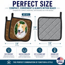 Bull Terrier Pot Holder Set of 2 Heat Resistant Quilted Hot Pads 7.5 x 7.5 Inch, Insulated Kitchen Trivets for Cooking & Baking