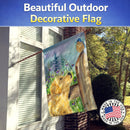 Golden Retriever House Flag 28x40 Porch Sleeve Pole Decorative Outside Yard Banner Artwork Wall Hanging, Polyester