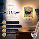 Norwich Terrier Ceramic Night Light Compact, UL-Certified, Ideal for Bedroom, Bathroom, Nursery, Hallway, Kitchen, 6x4x3, Multicolor