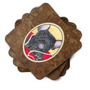French Bulldog Foam Coasters Set of 4 Cup Coasters for Indoor Outdoor, Tabletop Protection, Anti Slip, Mouse pad Material