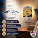 Norwich Terrier Ceramic Night Light Compact, UL-Certified, Ideal for Bedroom, Bathroom, Nursery, Hallway, Kitchen, 6x4x3, Multicolor