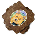 Norwich Terrier Foam Coasters Set of 4 Cup Coasters for Indoor Outdoor, Tabletop Protection, Anti Slip, Mouse pad Material