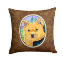 Norwich Terrier Decorative Throw Pillow 14x14 Indoor Outdoor Accent Cushion, Fabric Cover with Insert for Sofa, Bed, Porch & Living Room