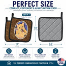 Norwich Terrier Pot Holder Set of 2 Heat Resistant Quilted Hot Pads 7.5 x 7.5 Inch, Insulated Kitchen Trivets for Cooking & Baking