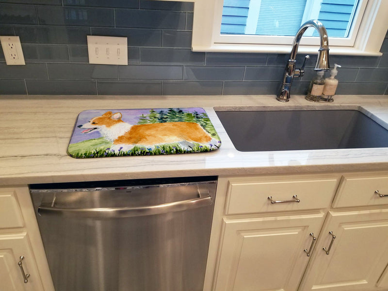 Corgi Dish Drying Mat – Absorbent, Artistic Kitchen Essentials SS8912DDM