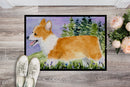 Corgi Doormat Indoor Outdoor 24H X 36W Front Door Mat Rugs for Entryway, Non Slip Washable Low Pile,