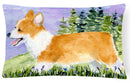 Corgi Decorative Throw Pillow 12x16 Indoor Outdoor Accent Cushion, Fabric Cover with Insert for Sofa, Bed, Porch & Living Room