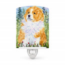 Sheltie Ceramic Night Light Compact, UL-Certified, Ideal for Bedroom, Bathroom, Nursery, Hallway, Kitchen, 6x4x3, Multicolor