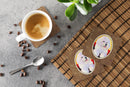 Bichon Frise Foam Coasters Set of 4 Cup Coasters for Indoor Outdoor, Tabletop Protection, Anti Slip, Mouse pad Material