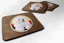 Bichon Frise Foam Coasters Set of 4 Cup Coasters for Indoor Outdoor, Tabletop Protection, Anti Slip, Mouse pad Material
