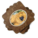 Chow Chow Foam Coasters Set of 4 Cup Coasters for Indoor Outdoor, Tabletop Protection, Anti Slip, Mouse pad Material