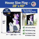Snowman with Bearded Collie House Flag 28x40 Porch Sleeve Pole Decorative Outside Yard Banner Artwork Wall Hanging, Polyester