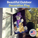 Golden Retriever House Flag 28x40 Porch Sleeve Pole Decorative Outside Yard Banner Artwork Wall Hanging, Polyester