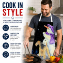 Snowman with Lakeland Terrier Apron Cooking Kitchen Server Baking Crafts Gardening for Adult Women Men, Unisex, Large, Multicolor