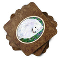 American Eskimo Coasters - Set of 4 Lightweight Foam, Absorbent Drink Coasters