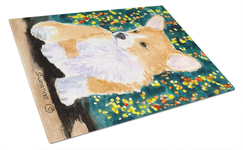 Corgi Glass Cutting Board Large