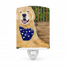 Golden Retriever Ceramic Night Light Compact, UL-Certified, Ideal for Bedroom, Bathroom, Nursery, Hallway, Kitchen, 6x4x3, Multicolor