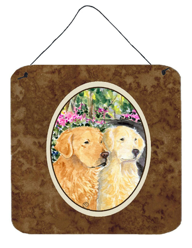 Golden Retriever Aluminium Metal Wall or Door Hanging Prints