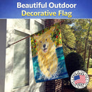 Golden Retriever House Flag 28x40 Porch Sleeve Pole Decorative Outside Yard Banner Artwork Wall Hanging, Polyester