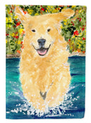 Golden Retriever House Flag 28x40 Porch Sleeve Pole Decorative Outside Yard Banner Artwork Wall Hanging, Polyester