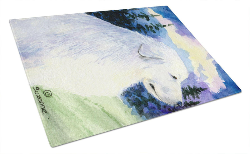 Great Pyrenees Glass Cutting Board Large