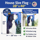 English Springer Spaniel House Flag 28x40 Porch Sleeve Pole Decorative Outside Yard Banner Artwork Wall Hanging, Polyester