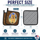 Norwich Terrier Pot Holder Set of 2 Heat Resistant Quilted Hot Pads 7.5 x 7.5 Inch, Insulated Kitchen Trivets for Cooking & Baking