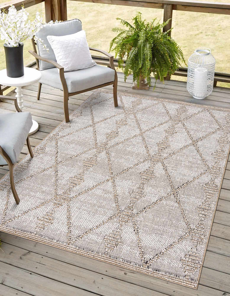 Nyla Bone & Tan Textured Performance Rug - Clearance